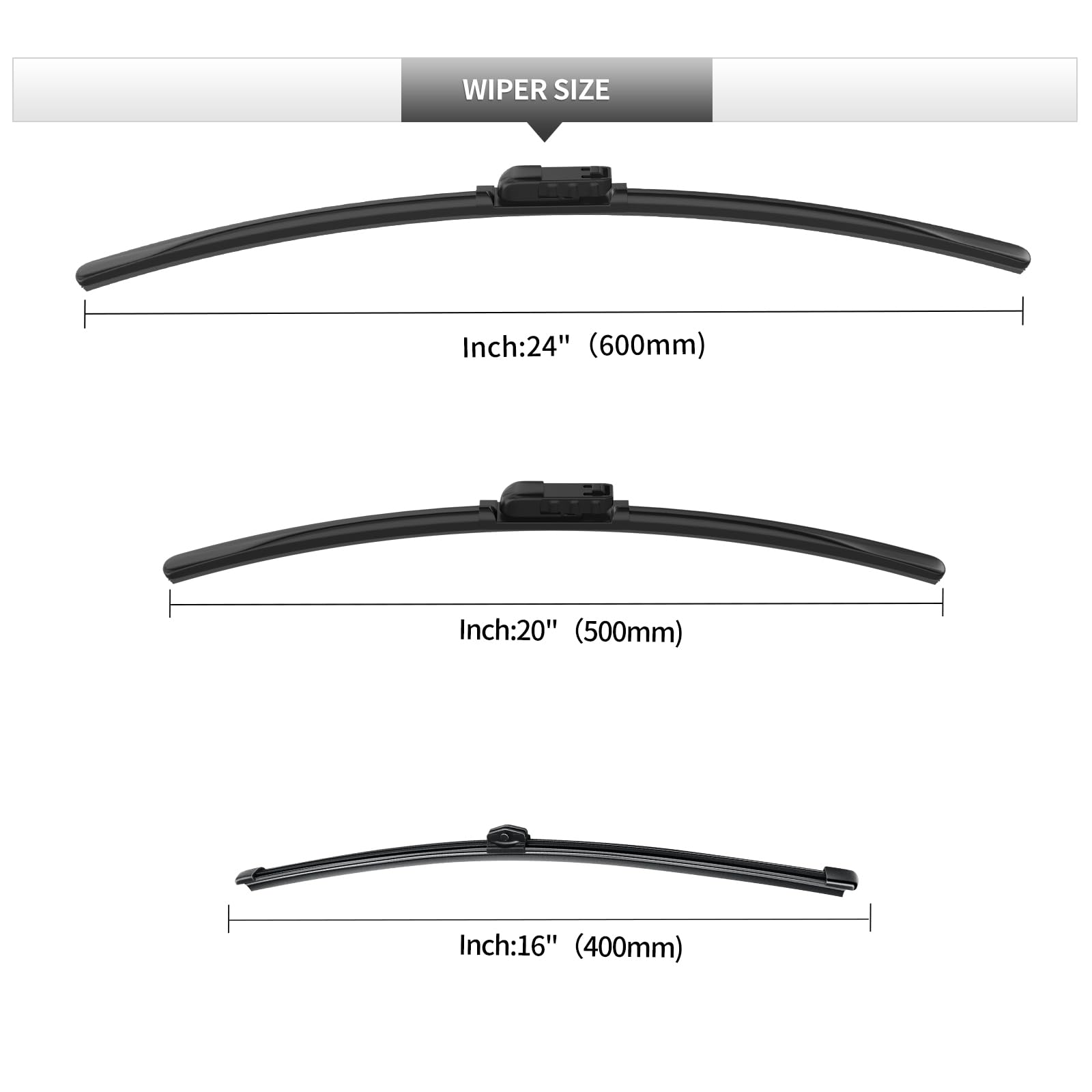 Replacement For Audi Q5 2018 2019 2020 2021 2022 2023 Windshield Wiper Blades-All-Weather Car Front and Rear Window Wiper