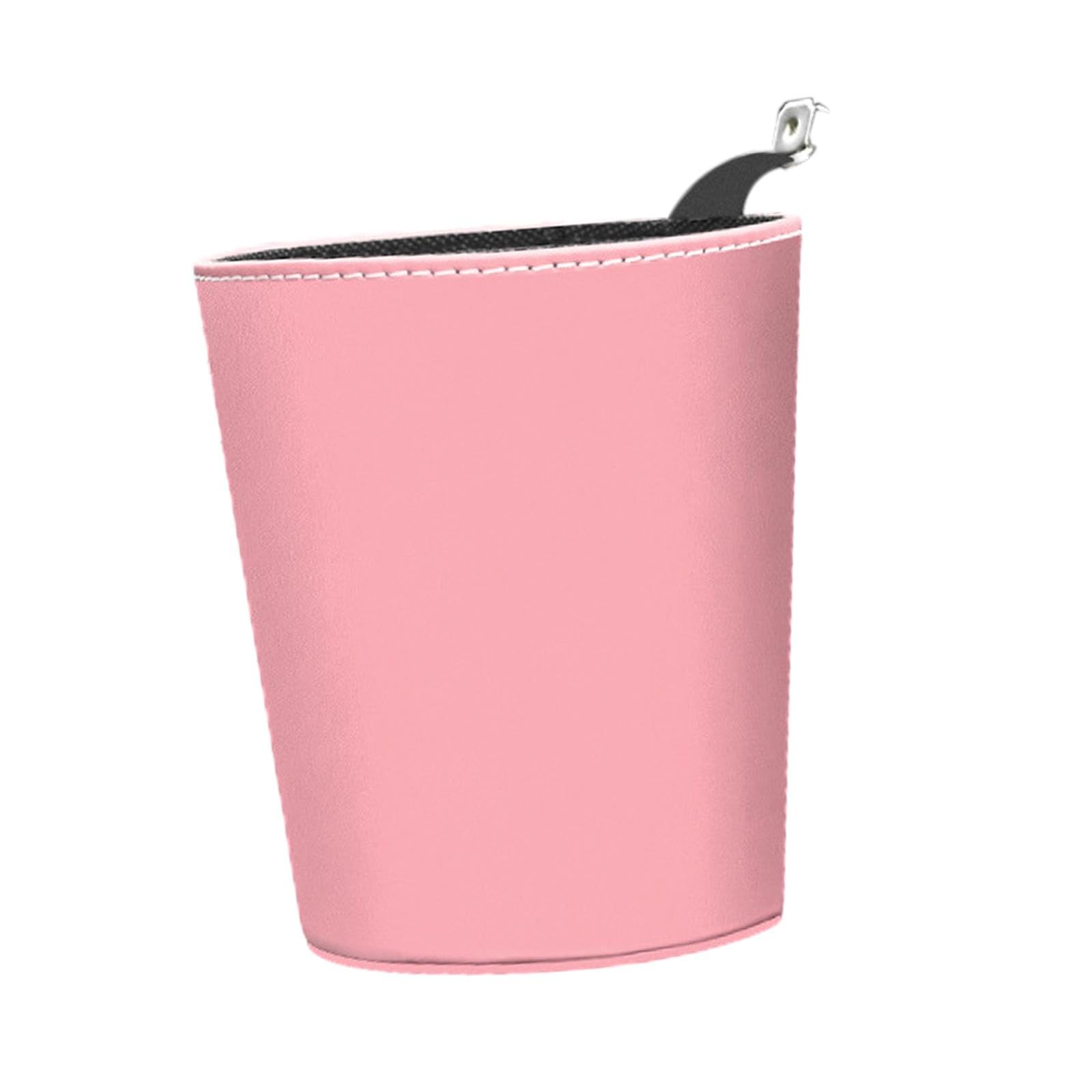 TRENDIVIBE Car Trash Bin Can Durable Car Interior Accessory Multifunctional Organizer Pink