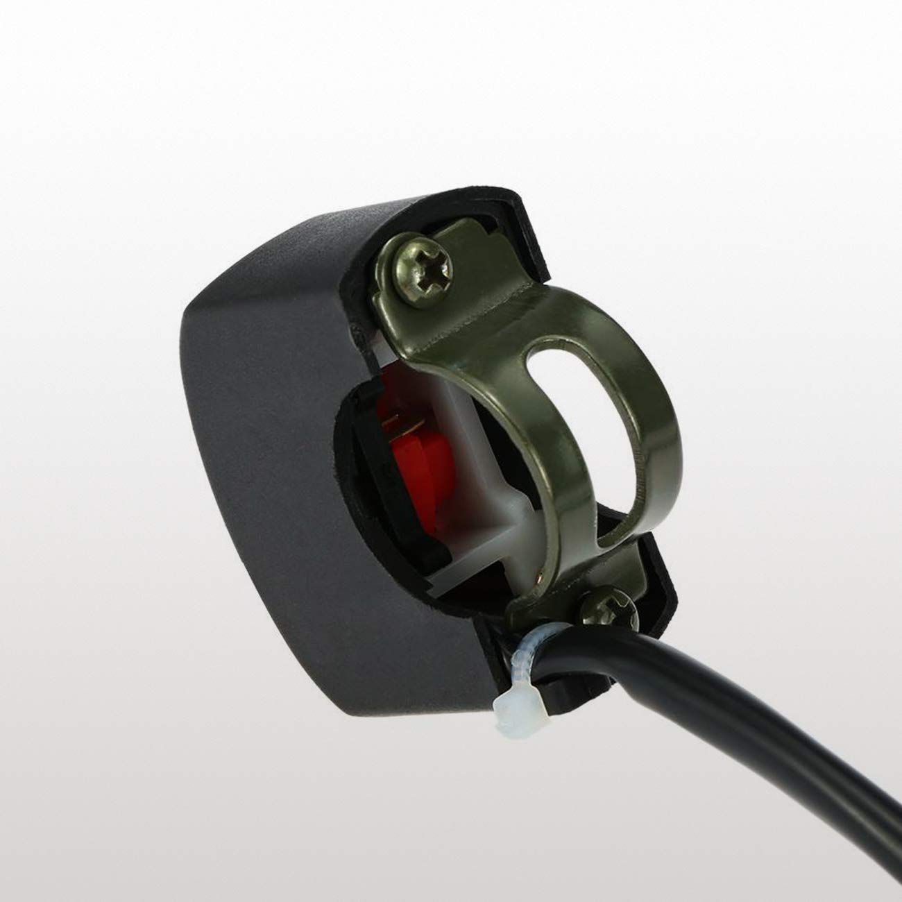 1 Piece Motorcycle Handlebar Switch Push Button On Off Switch Tuning Part For U5 U7 U2 Led Motorcycle Light Switch Bicycle Scooter Electrombile Bike-Fits 7/8 Handlebars (22Mm) Red