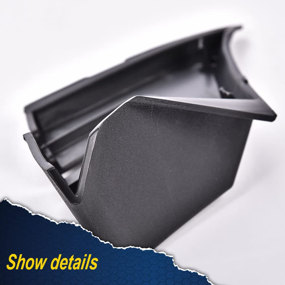 PIT66 Windshield Wiper Cowl End Panel for 2007-2013 Chevy Silverado 1500 2500 3500, Black ABS Material