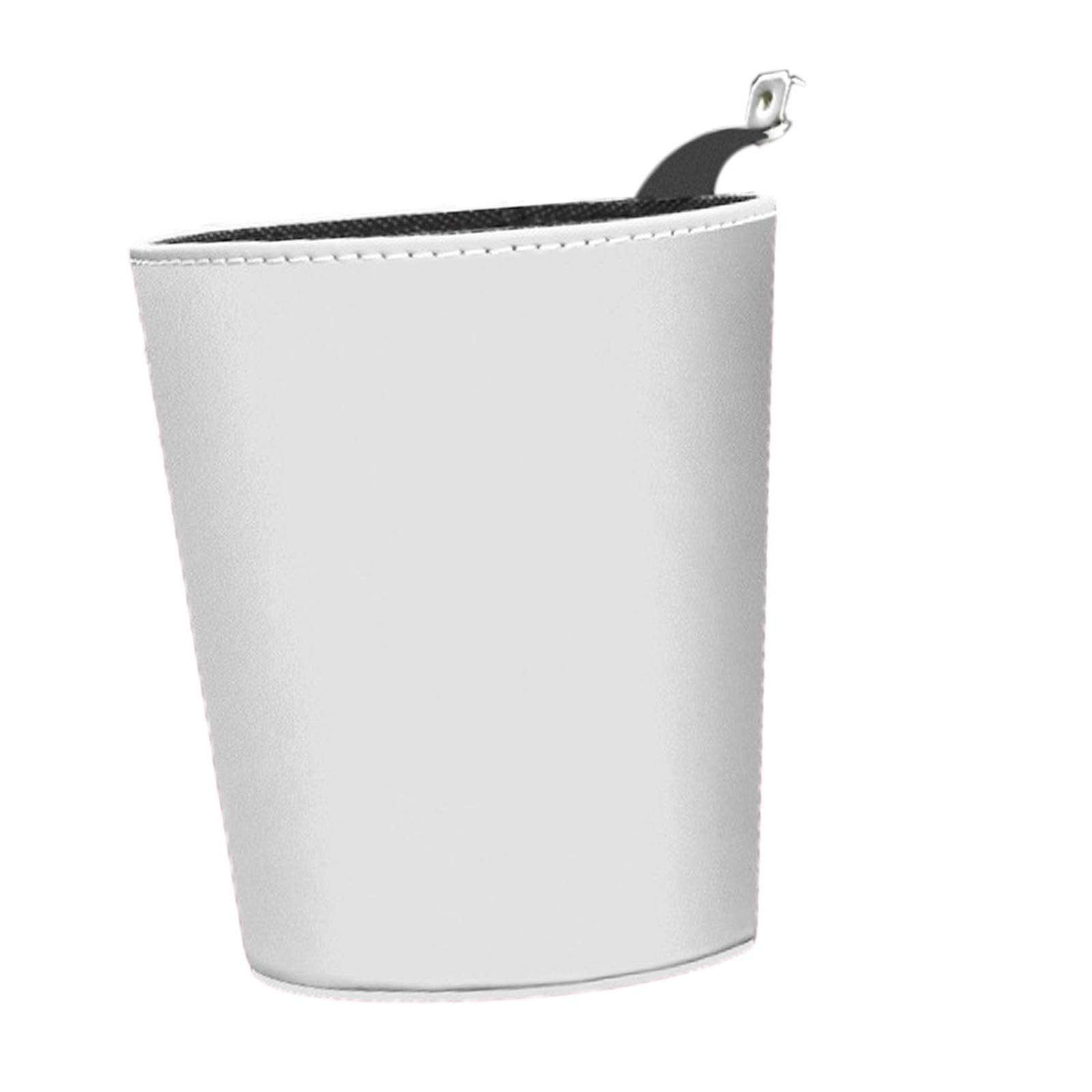 TRENDIVIBE Car Trash Bin Can Durable Car Interior Accessory Multifunctional Organizer White
