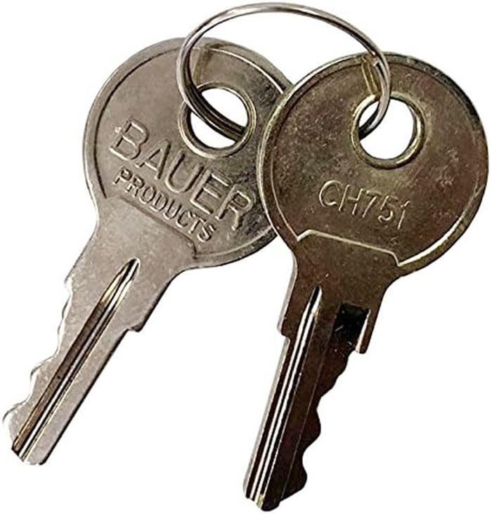 Gordon Glass Set Includes Bauer Products Ch751 Replacement Keys (Qty Of 2) For T-Handles, Camper Toppers, Camper Shells, Truck C