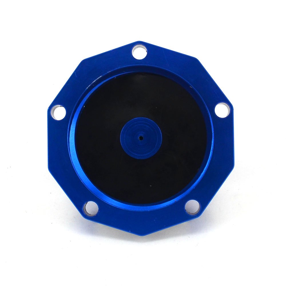 JFG RACING Dirt Bike Gas Fuel Tank Cap - Billet with Vent Hose for YZ Models (04-23), WR Models (03-15) - Blue, Plastic, Model Y121103