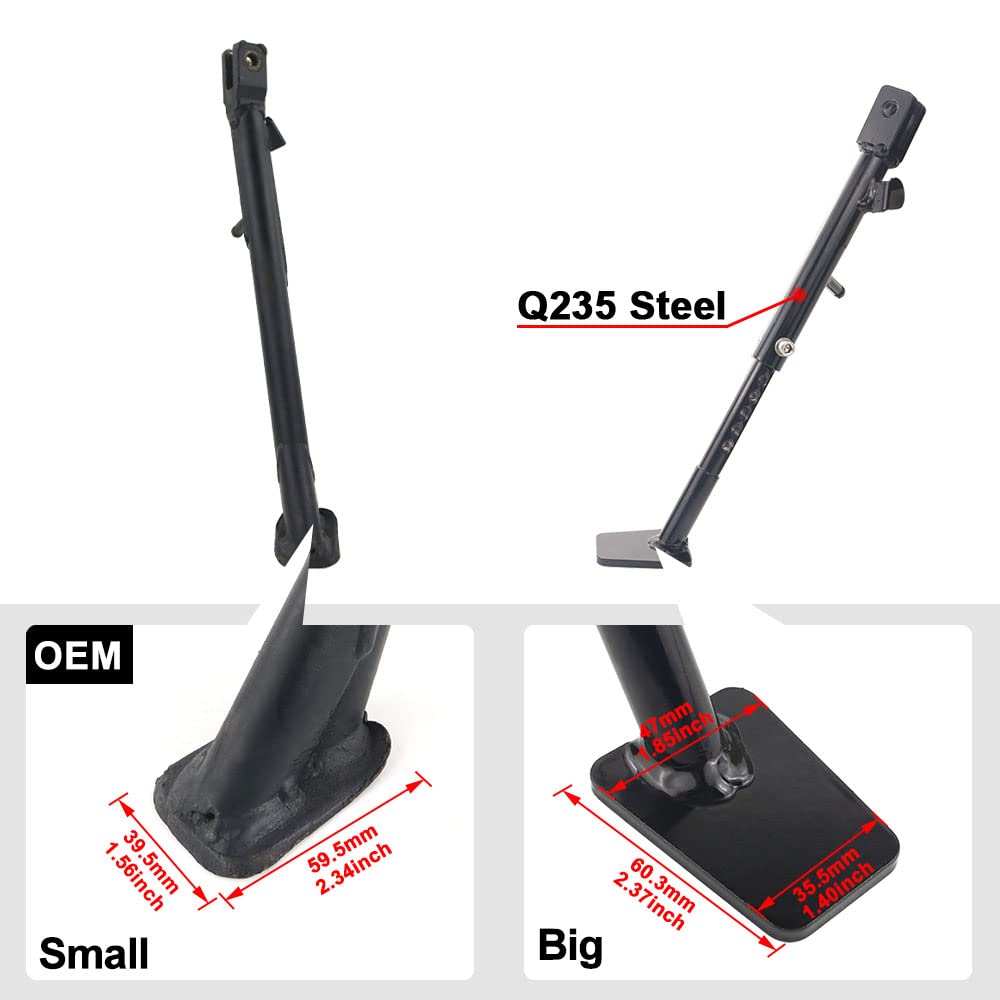 Xitomer Adjustable Kickstand Side Stand for DR650 Motorcycle (1996-2023) - 0-3'' Fit