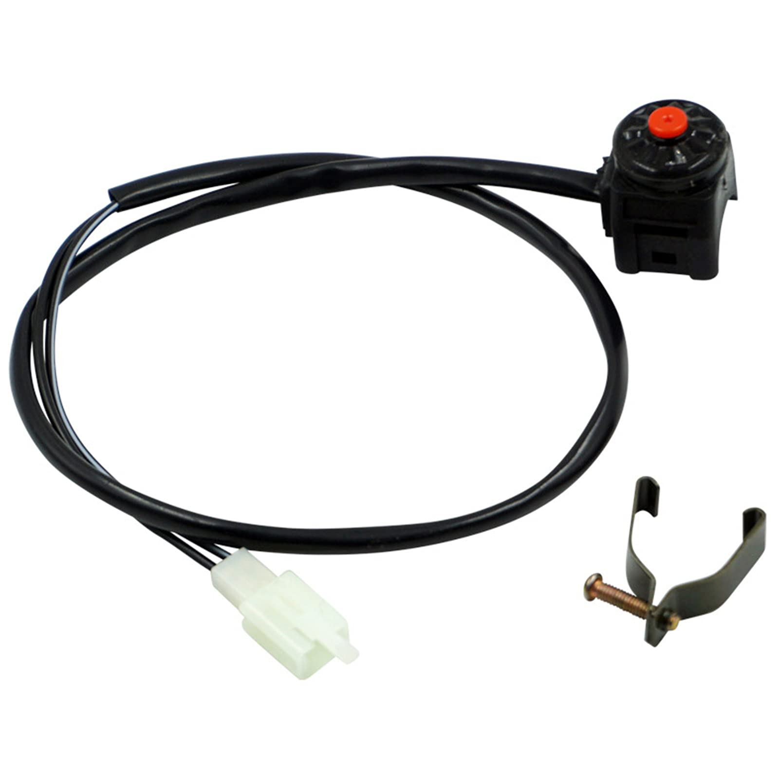 Universal Motorcycle Kill Stop Switch Horn Button Motorbike Switch Handlebar For Atv Dirt Bike 7/8Inch 22Mm (Pack Of 2) (Red)