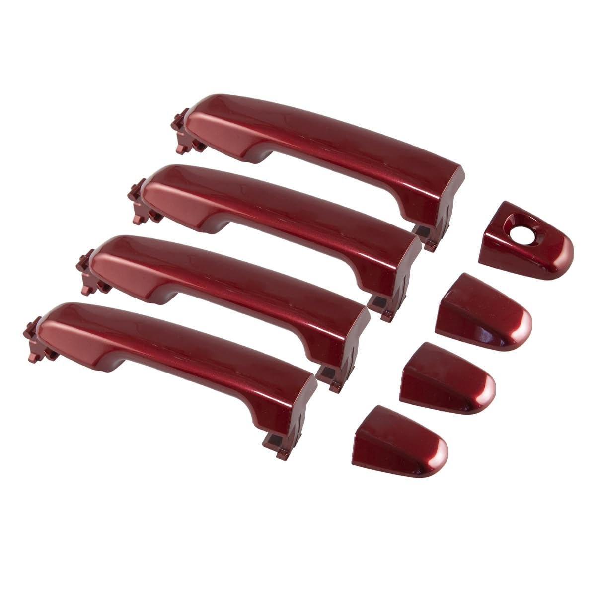 RLB-HILON 1Set Exterior Door Handle Compatible with Toyota Camry 2012 2013 2014 2015 2016 2017 Year, Red Painted Color