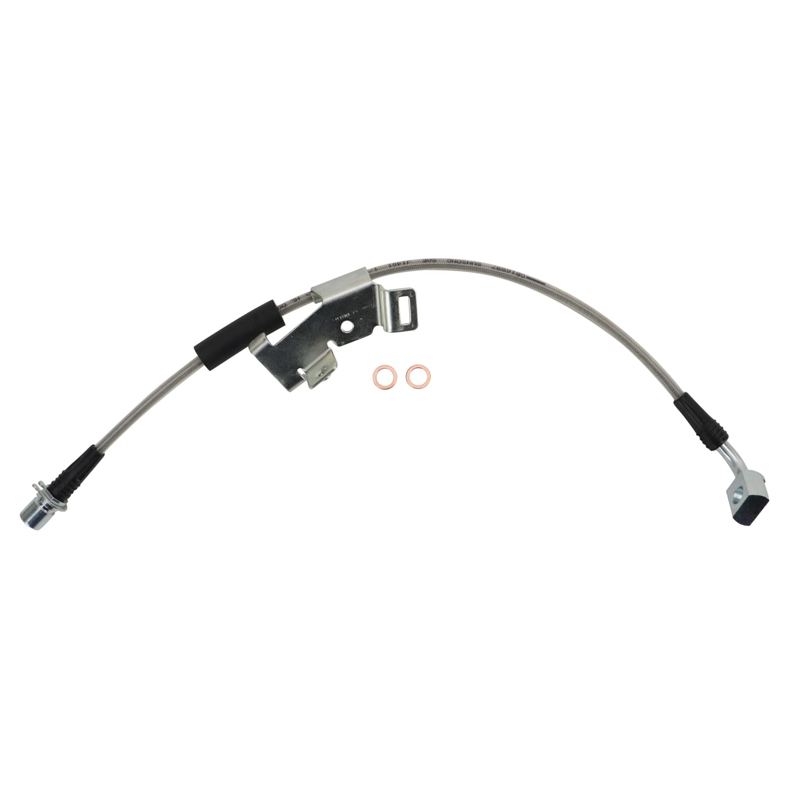 Trq Stainless Steel Performance Front Brake Hose Compatible With 2007-2020 Cadillac 2007-2020 Chevrolet 2007-2020 Gmc, Silver