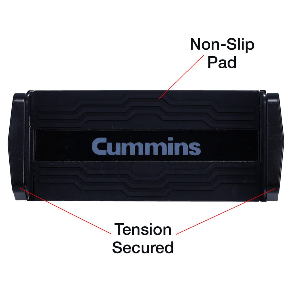 Cummins Tablet Mount CMNWSTBLT - Suction Cup Holder for Car Window/Dash, Black, Universal Compatibility, Durable Plastic