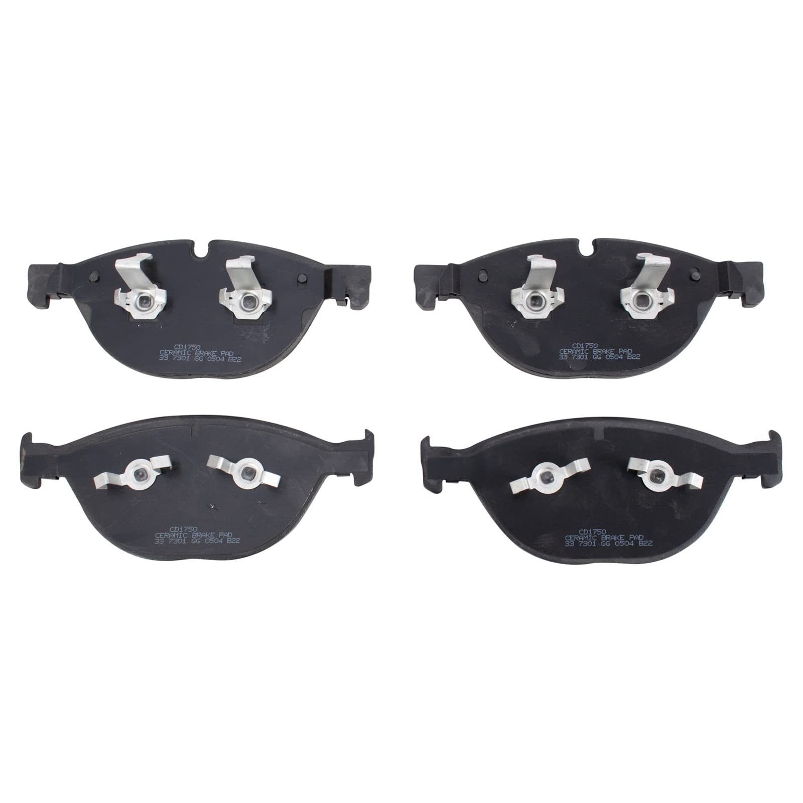 TRQ Front Brake Pads Ceramic Compatible with 2014-2020 Jaguar F-Type