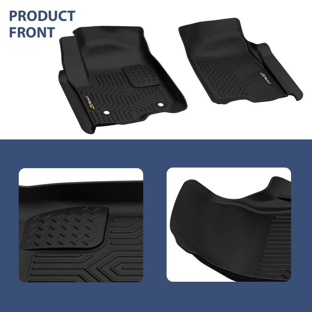 Pit66 Cargo Liners Compatible With 2019-2024 Chevy Silverado Gmc Sierra 1500 2500Hd 3500Hd Crew Cab (Fit 2019 1500 New Body Styl