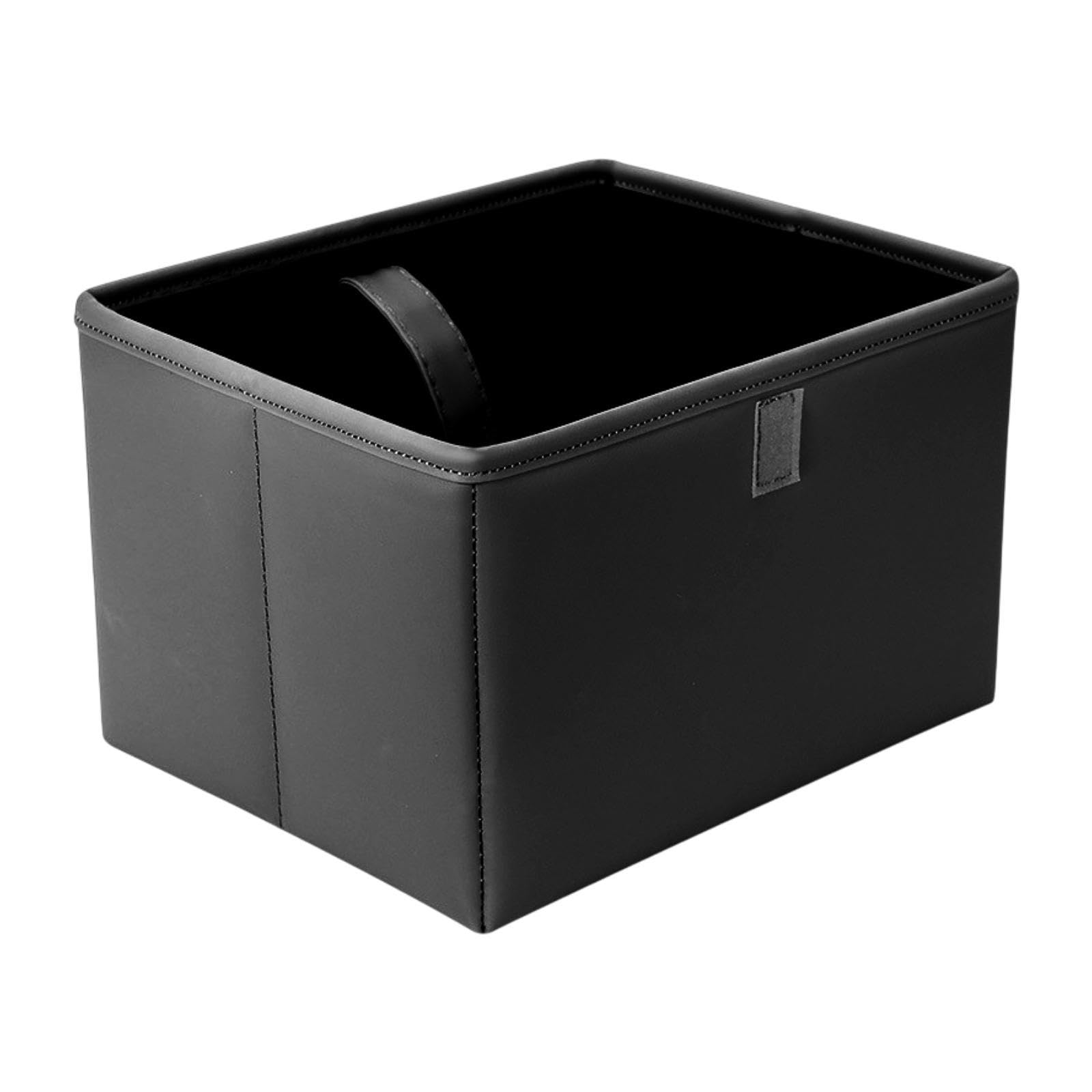 ATORSE Foldable Back Seat Car Trash Bin Portable Tear Resistant with Hanging Straps Black