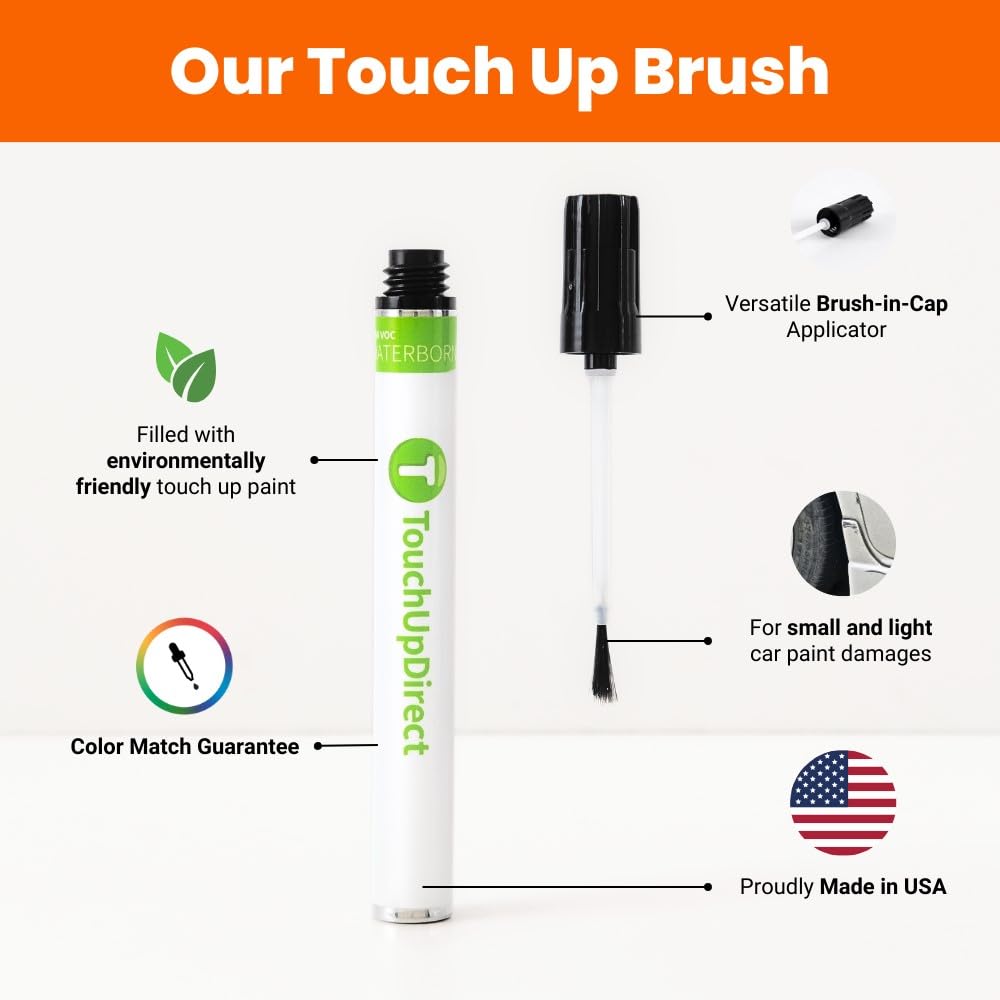 Touchupdirect 149/9149 Polar White Compatible With Mercedes-Benz Exact Match Touch Up Paint Brush - Platinum Kit