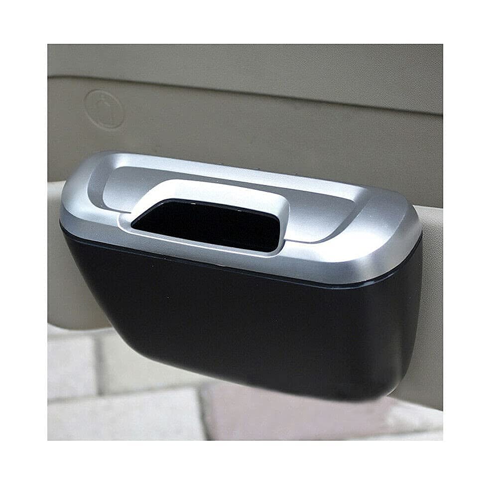 Snepcom Car Dustbin Mini Portable Universal Car Trash Can Reusable Plastic Trash Storage Can Trash Container Vehicle Trash Bin F