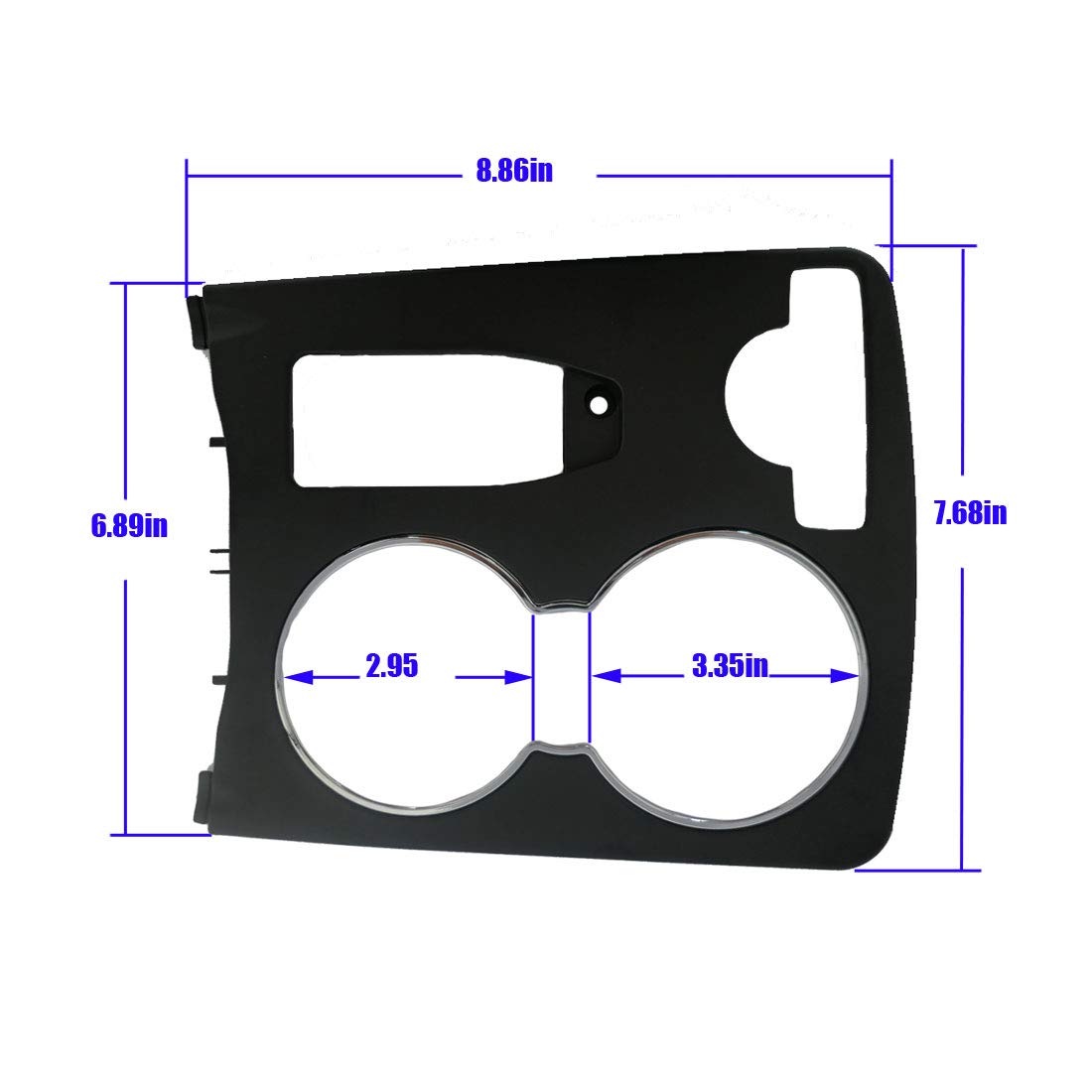 Center Console Cup Holder Trim Cover, Fits For Mercedes-Benz C250 C300 C350 C63 Amg 2008-2014, Oe Replacement 2046800307 2046800