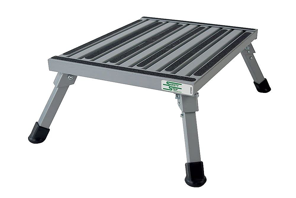 Safety Step F-08C S Silver 14.5'' X 19'' Large Folding Step