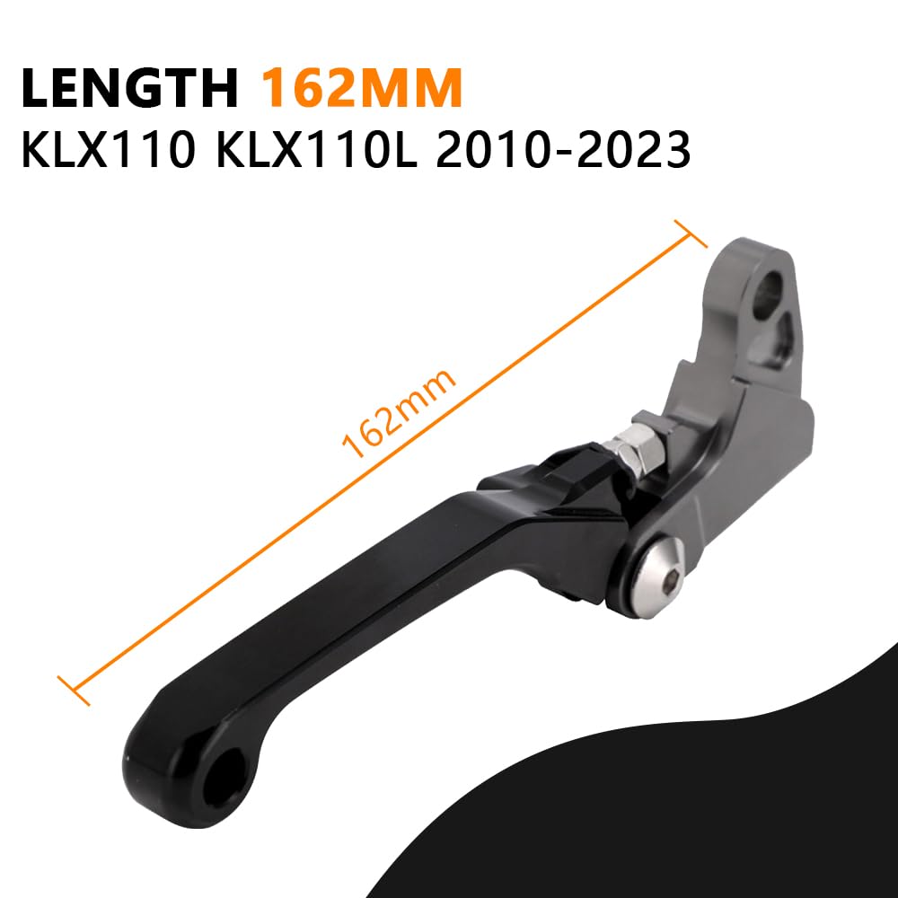 Jfg Racing Motorcycle Brake Lever Folding Levers Cnc For Klx 110 Klx110 Klx110L 2010-2023 Black