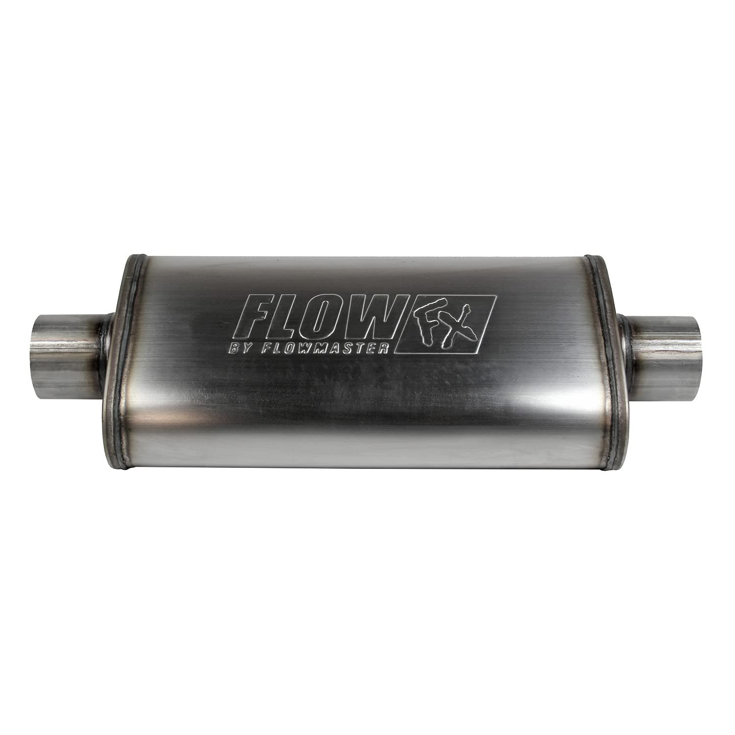 Flowmaster 71249 FlowFX Muffler - 3" Center Inlet/Outlet, Moderate Sound, 409 Stainless Steel, Silver