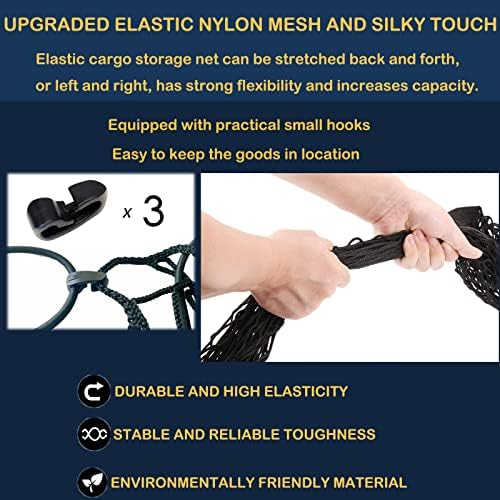 Envelope Style Truck Cargo Net Compatible With Ford Pickup F150 F250 F350, 2025 2024 2023 2022 2021 2020 2019 2018 2017 2016 201