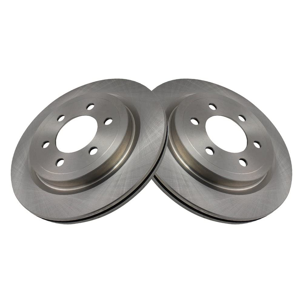 Trq Rear Brake Rotors Set Vented Compatible With 2018-2021 Ford Expedition 2018-2020 F-150 Lincoln Navigator
