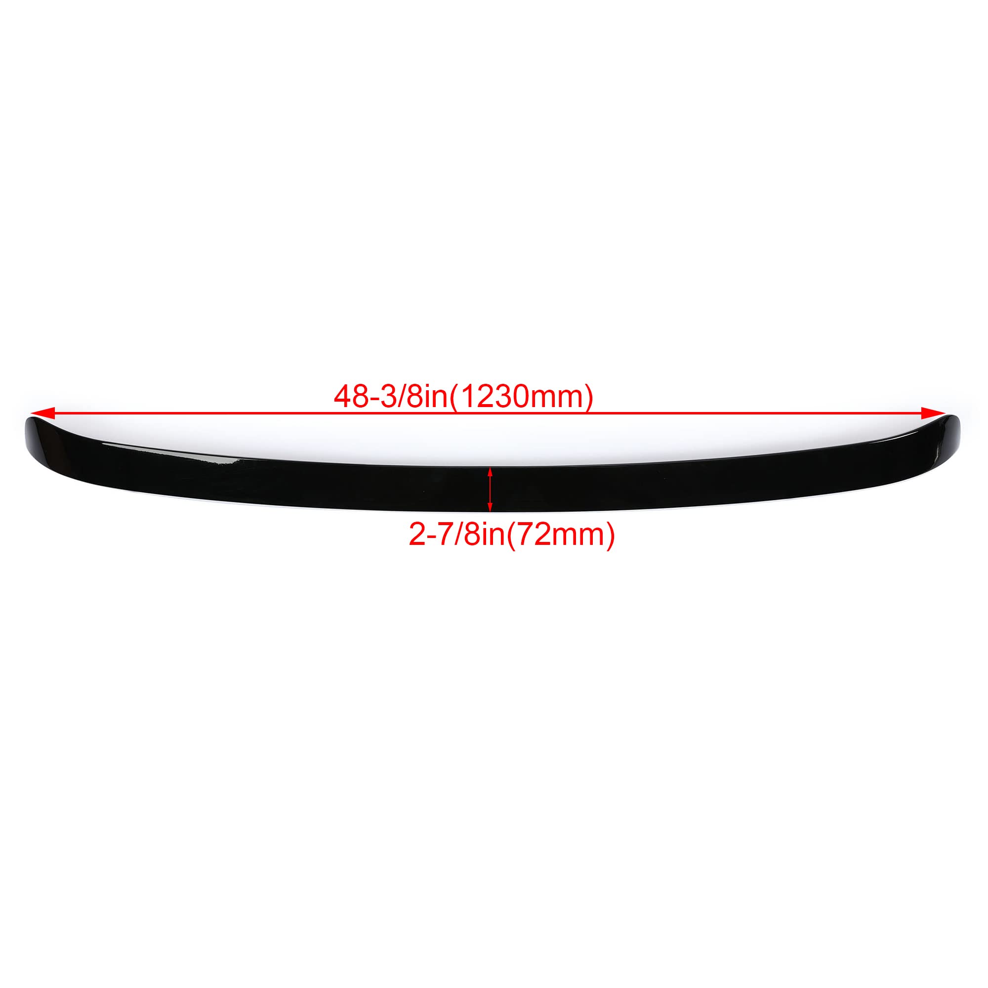 KUAFU Rear Roof Spoiler for 2018-2023 Toyota Camry, ABS Plastic, Black, Model GO-1114