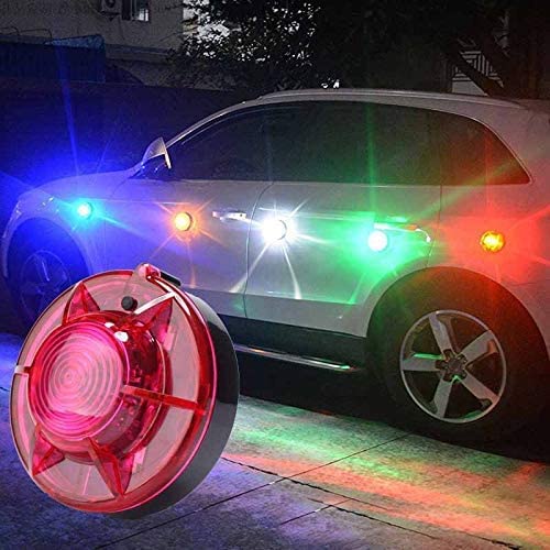 Ahoufher 3 Pack Led Road Flares Roadside Flashing Emergency Lights Beacon Luminous With Magnetic Base For Vehicle And Outdoor Sp