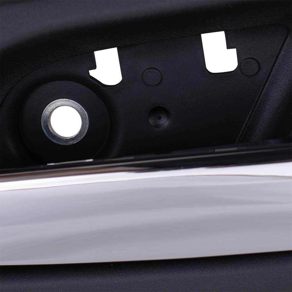 Brock Replacement Passengers Front Inside Interior Door Handle Chrome Lever With Black Housing Compatible With Silverado Sierra