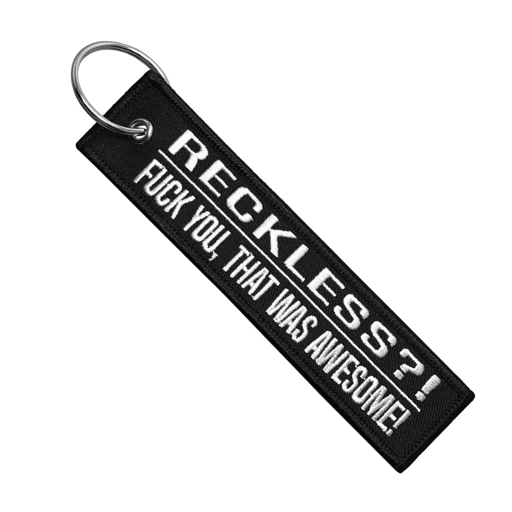 Motoloot Keychain For Motorcycles, Scooters, Cars And Gifts (Reckless?!)