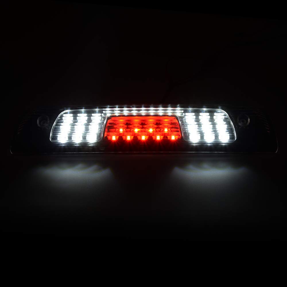 GRAND ORANGE LED Third Brake Light for 2014-2018 Chevy Silverado/GMC Sierra, Clear Lens, Black Housing, ABS Material