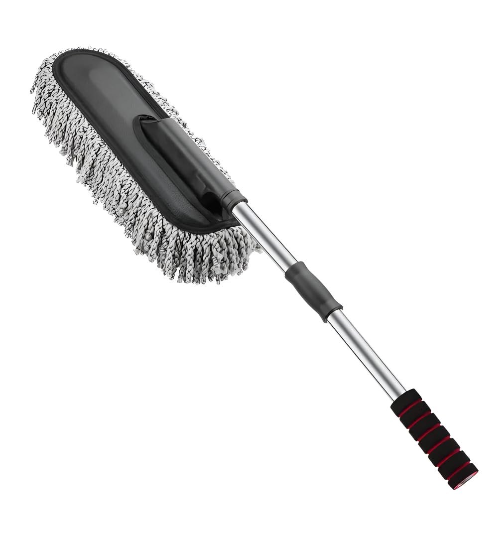 Car Duster For Windshield Cleaning Extendable Microfiber Car Cleaning Brush Long Handle Auto Detailing Mop Vehicle Glass Dust Re