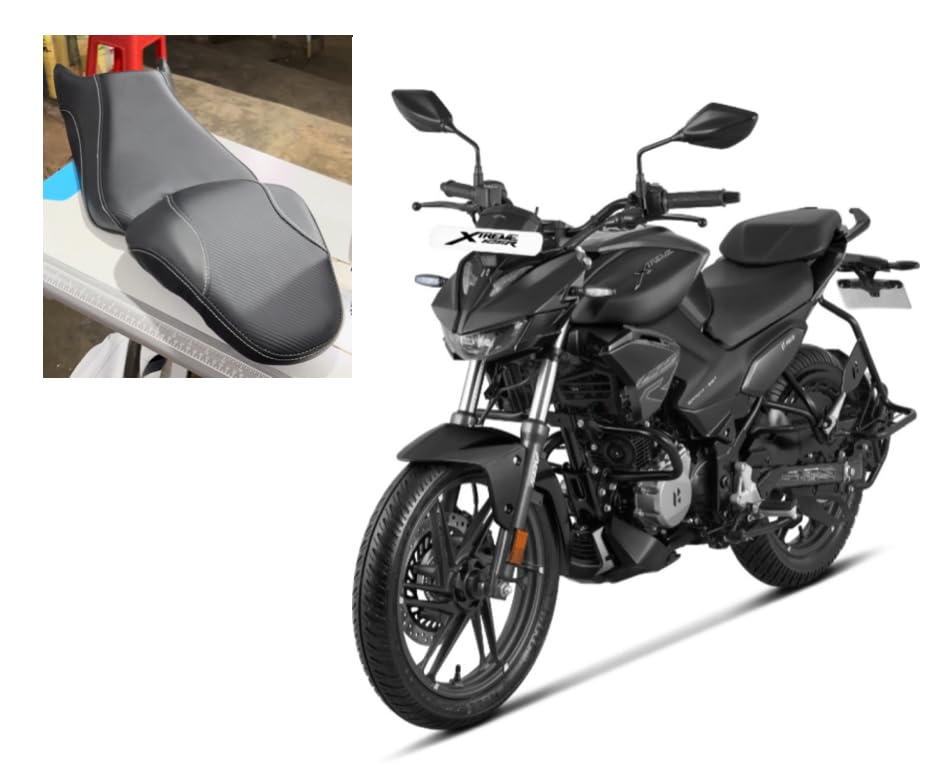 Sanjeeb Seat Cover Hero Xtreame 125R Seat Cover (Black Color) Pu Leather