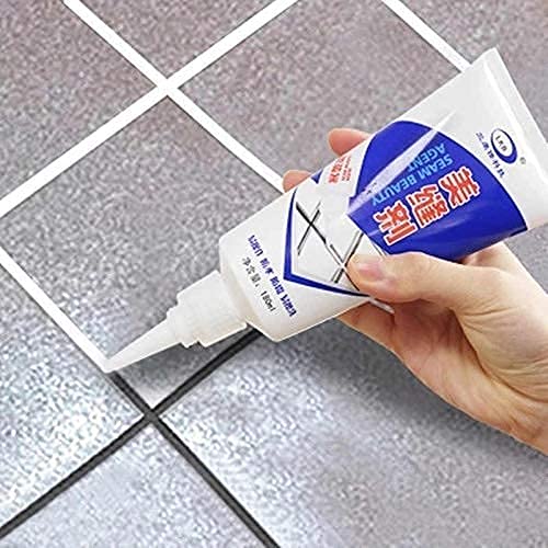 RAVIRANDAL Tile Seal (White), DIY Readymix Restoring Tile Grout for Bathroom, Kitchen Tiles Water Resistant Silicone Sealant Gr
