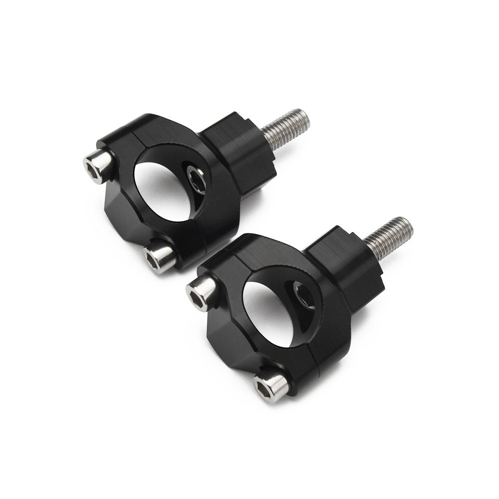 JFG RACING Black 1 1/8'' 28mm CNC Aluminum HandleBar Fat Bar Risers Mounts Clamps For 125-530 SX SXF EXC EXCF XCW XCFW 00-16 Mot