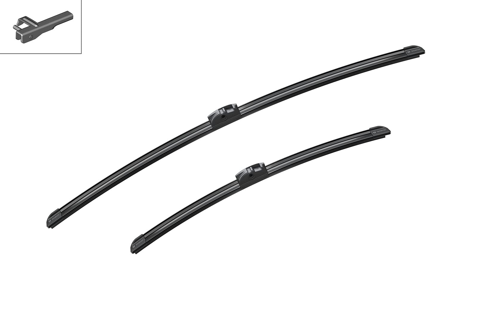 Bosch AeroTwin Front Wiper Blades Pair 650/450mm, Schwarz, Model 3 397 007 523, For BMW 5 7 Series 2008-
