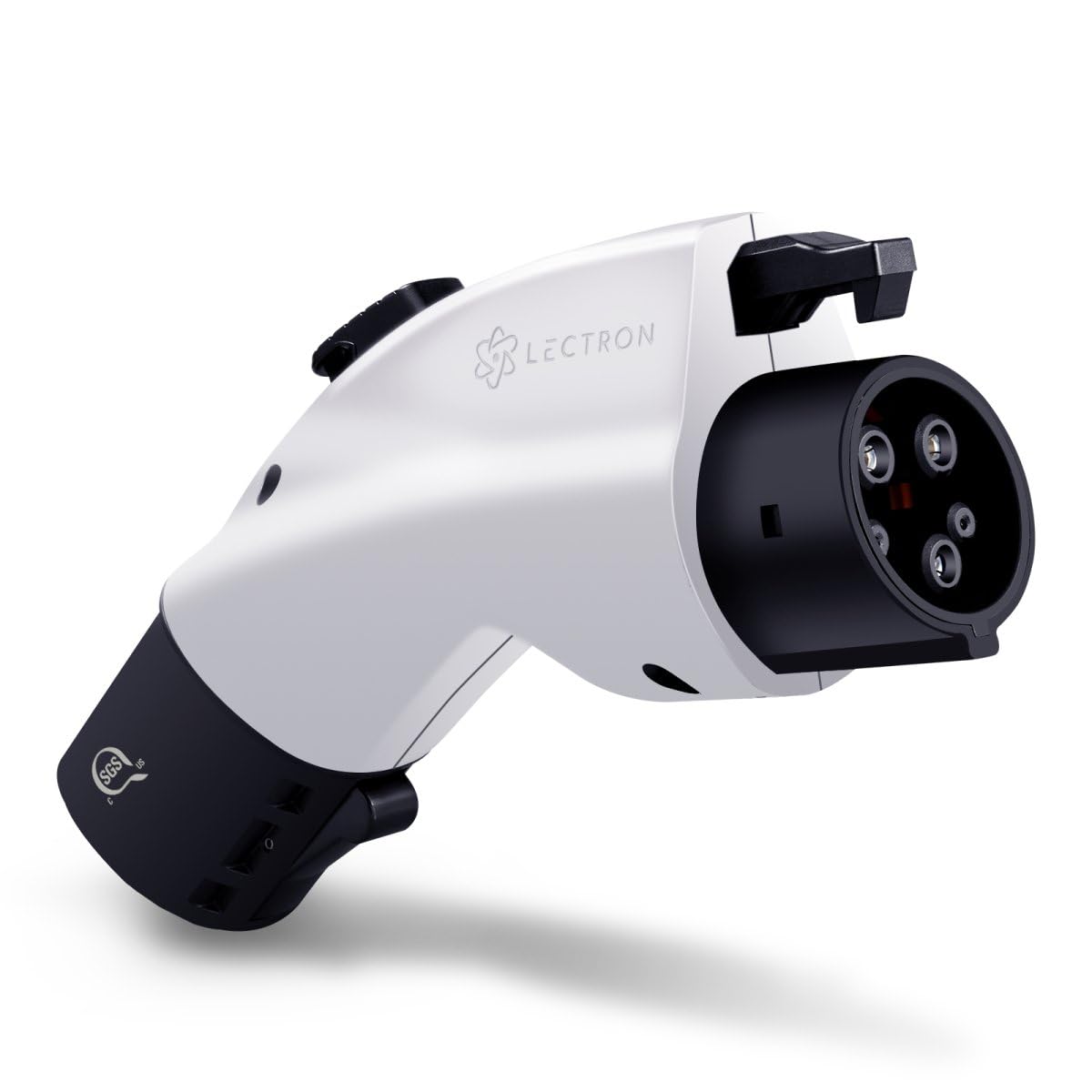 Lectron J1772 to Tesla Charging Adapter, Max 48A, 250V, White - Compatible with Tesla Connectors and Destination Chargers