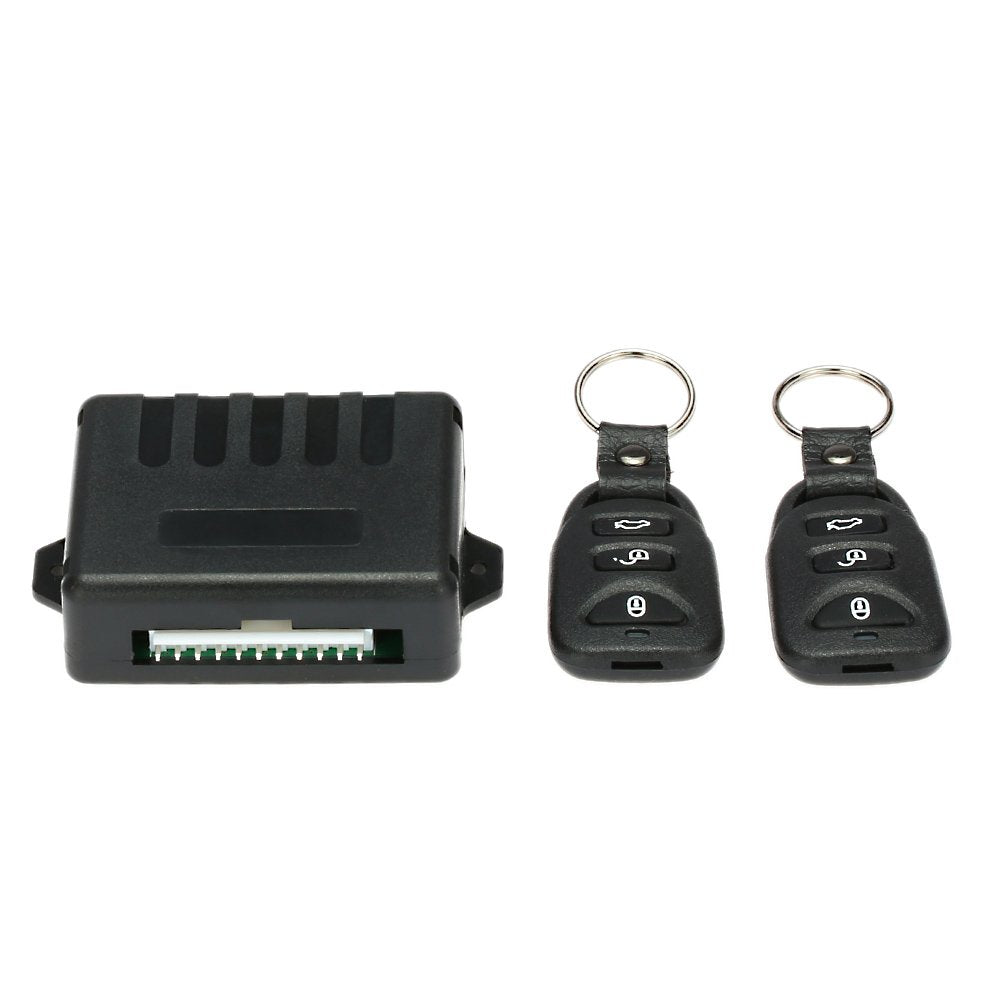Universal Car Door Lock 4Pcs,Geevorks 12V Door Lock Actuator Keyless Entry System With 2 Remote,Car Power Door Lock Remote Central Locking Kit Black
