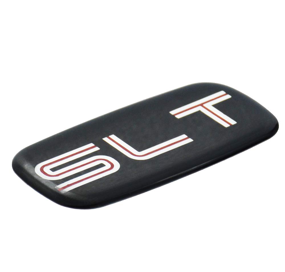 Aimoll 3D SLT Cab Emblem Badge Nameplate for 95-07 Yukon/Suburban/Sierra, Silver/Black Finish