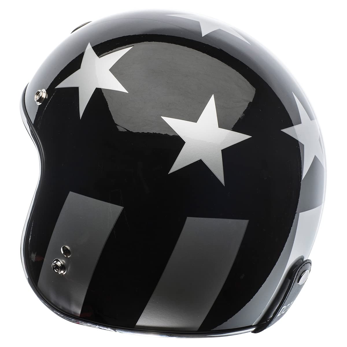 Torc Unisex-Adult Open-Face Style T-50 3/4 Retro Motorcycle Helmet With Graphic (Gloss Black Captain, Xx-Large)