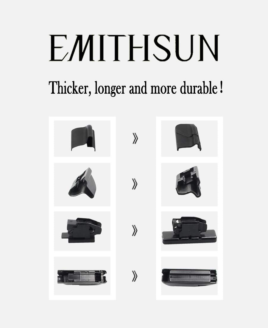 Emithsun Oem Quality Premium All-Season Windshield Wiper Blades Replacement For Honda Fit 2009-2020,Easy Diy Install 28'+14'+14'(Set Of 3)