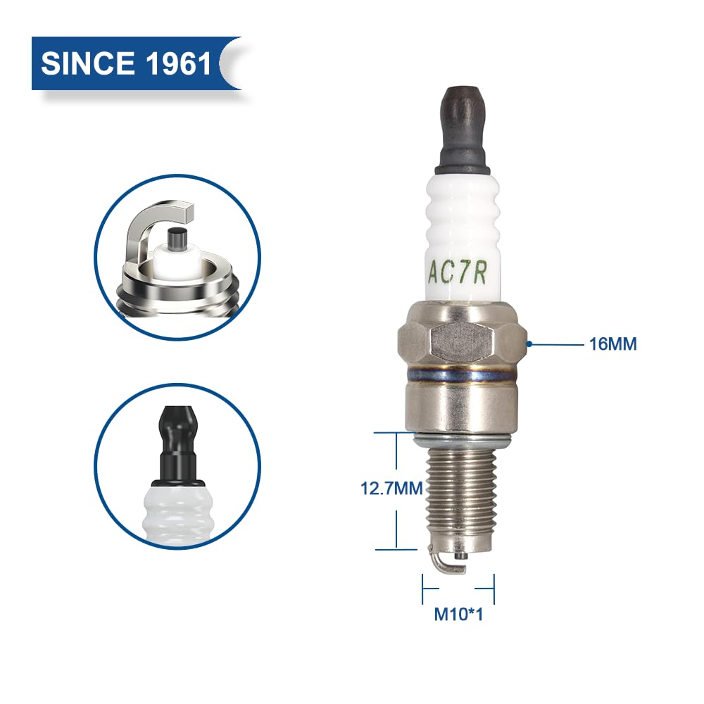 Torch Ac7R Spark Plug Compatible With Husqvarna 581362301, Shindaiwa 3699-91867, Red Max 369991867, 506615101, 544260901, 870217001, T107073110, T110873110, 521233401, Echo 90186Y, Oem, Ea