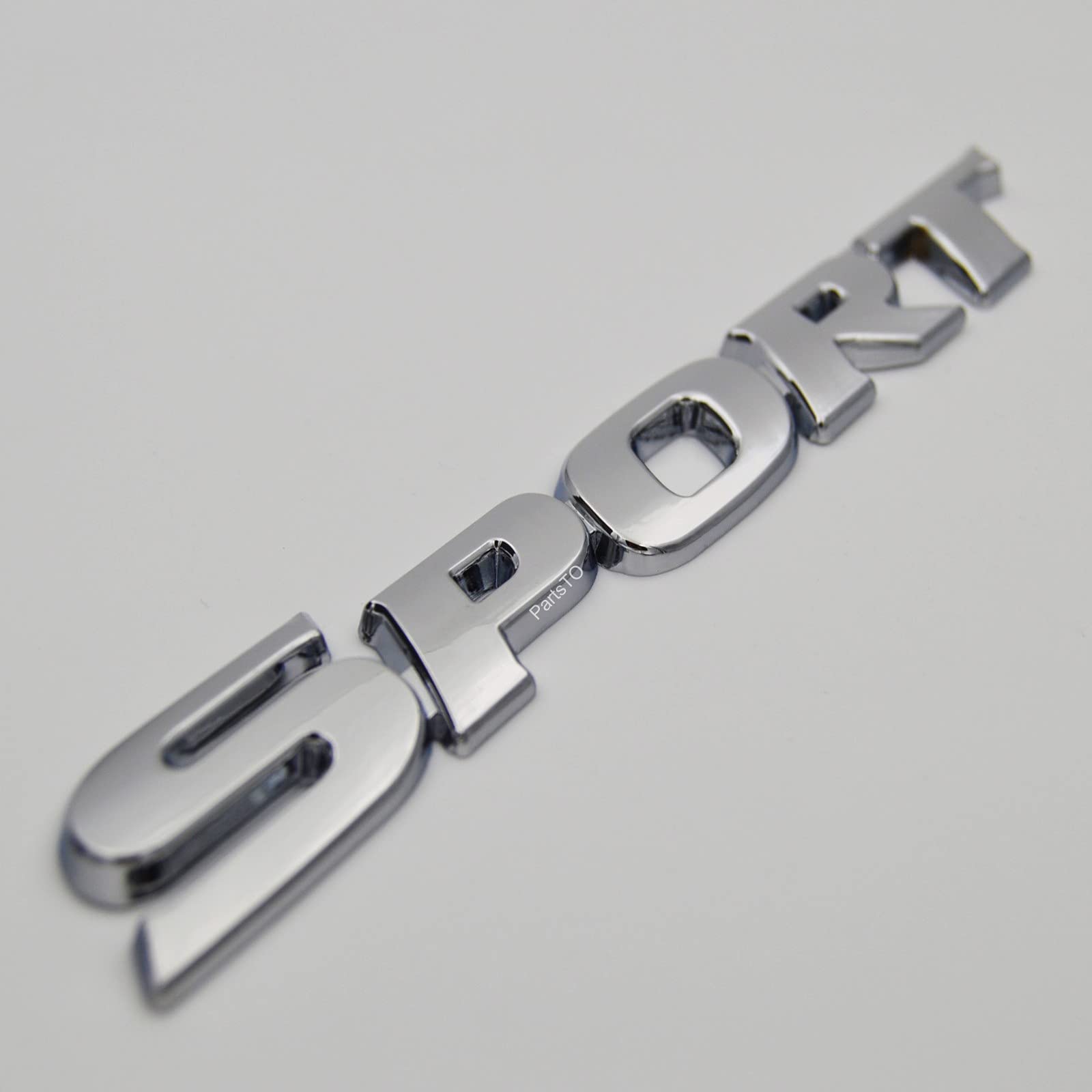 2X Chrome Sport Metal Decal Emblem Badge With Adhesive For Vehicle Universal Fit