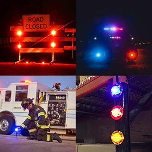 Ahoufher 3 Pack Led Road Flares Roadside Flashing Emergency Lights Beacon Luminous With Magnetic Base For Vehicle And Outdoor Sp