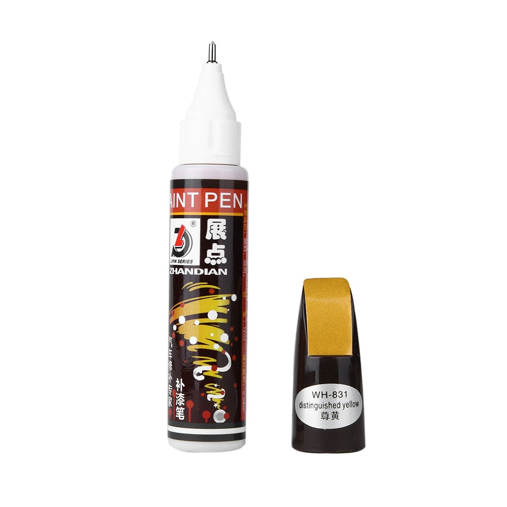 Songven Yellow Car Touch Up Paint Pen Car Scratch Remover Yellow Car Paint Scratch Repair, 12 Cm Interior Exterior(Distinguished