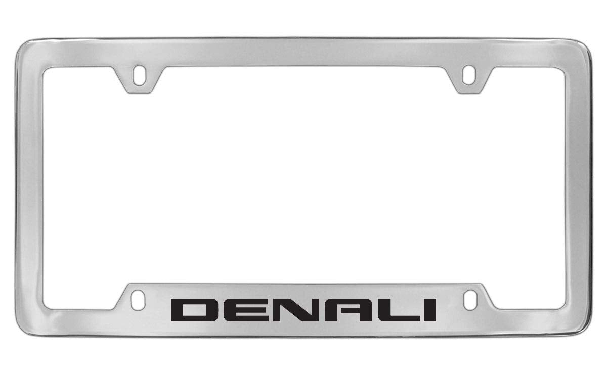 Gmc Denali License Plate Frame Holder (4 Hole/Brass, Chrome/Bottom)