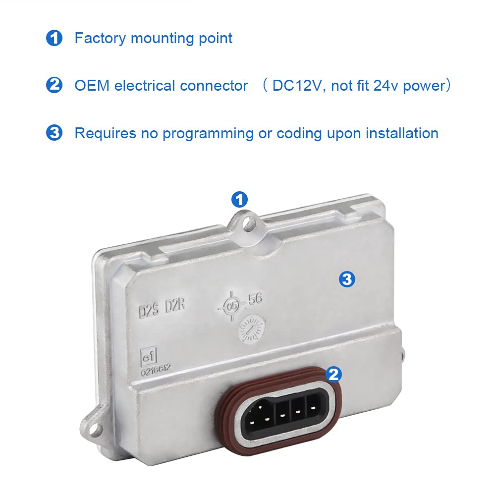 Wmphe Compatible With Hid Xenon Headlight Ballast Mercedes Benz Audi Bmw Ford Gm Jaguar Control Unit Module Replace Oem 5Dv 008