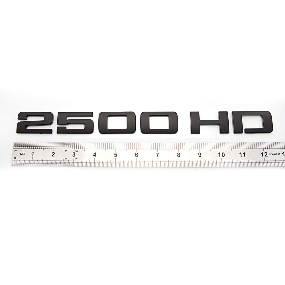 2Pcs 2500 Hd Emblems Premium Car 3D Nameplate For 2500Hd (Black)