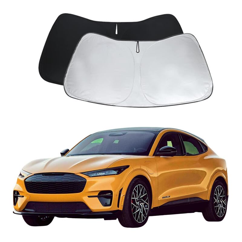 M-s-tag Custom Windshield Sun Shade for ME 2021 2022 2023 2024 2025 Front Window Sunshade Sun Visor 240T Shade Blocks UV Rays Ca