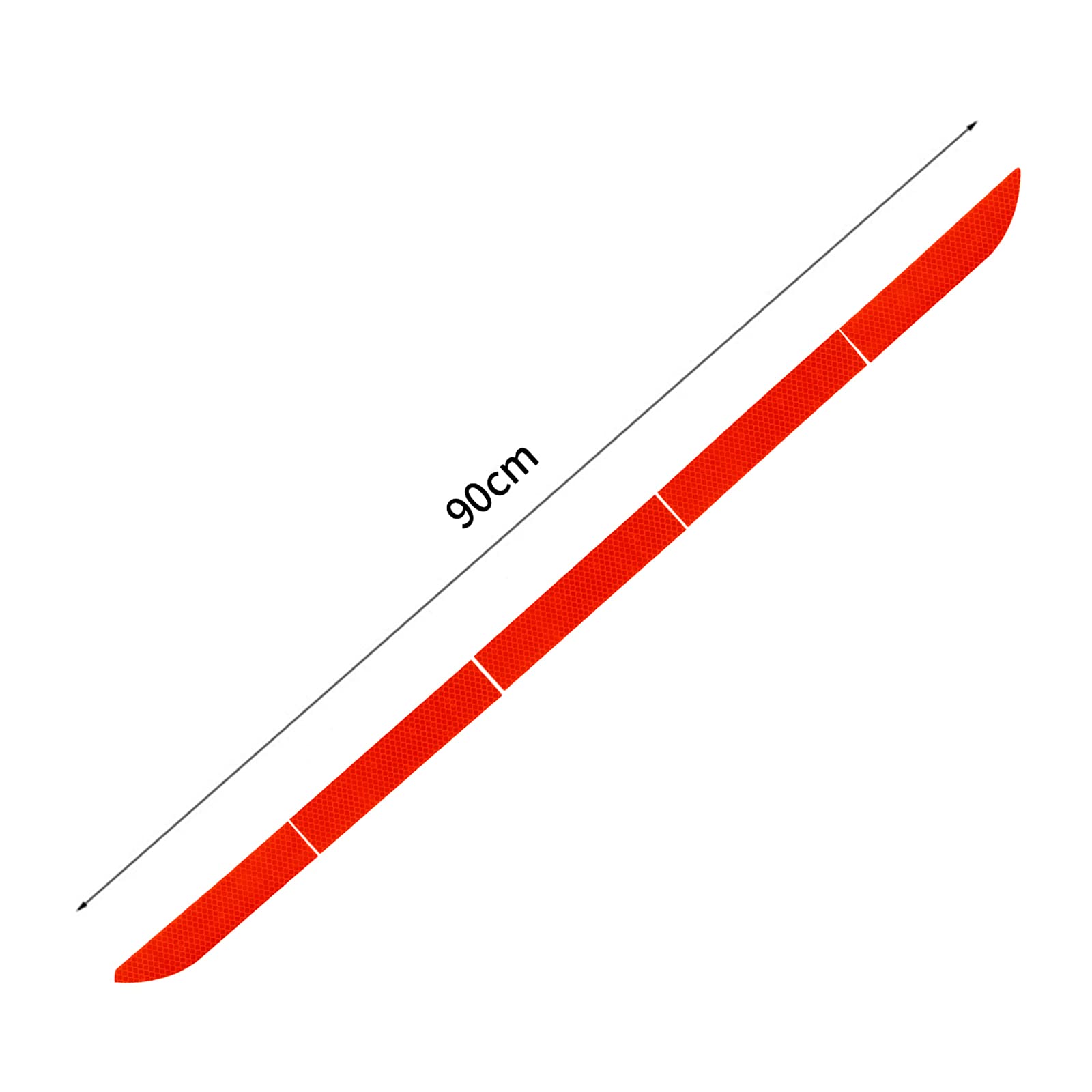 Blakaya Reflective Rear Bumper Sticker Car Trunk Reflective Strips Diamond Grade Night Visibility Warning Tapes (6Pcs Red)