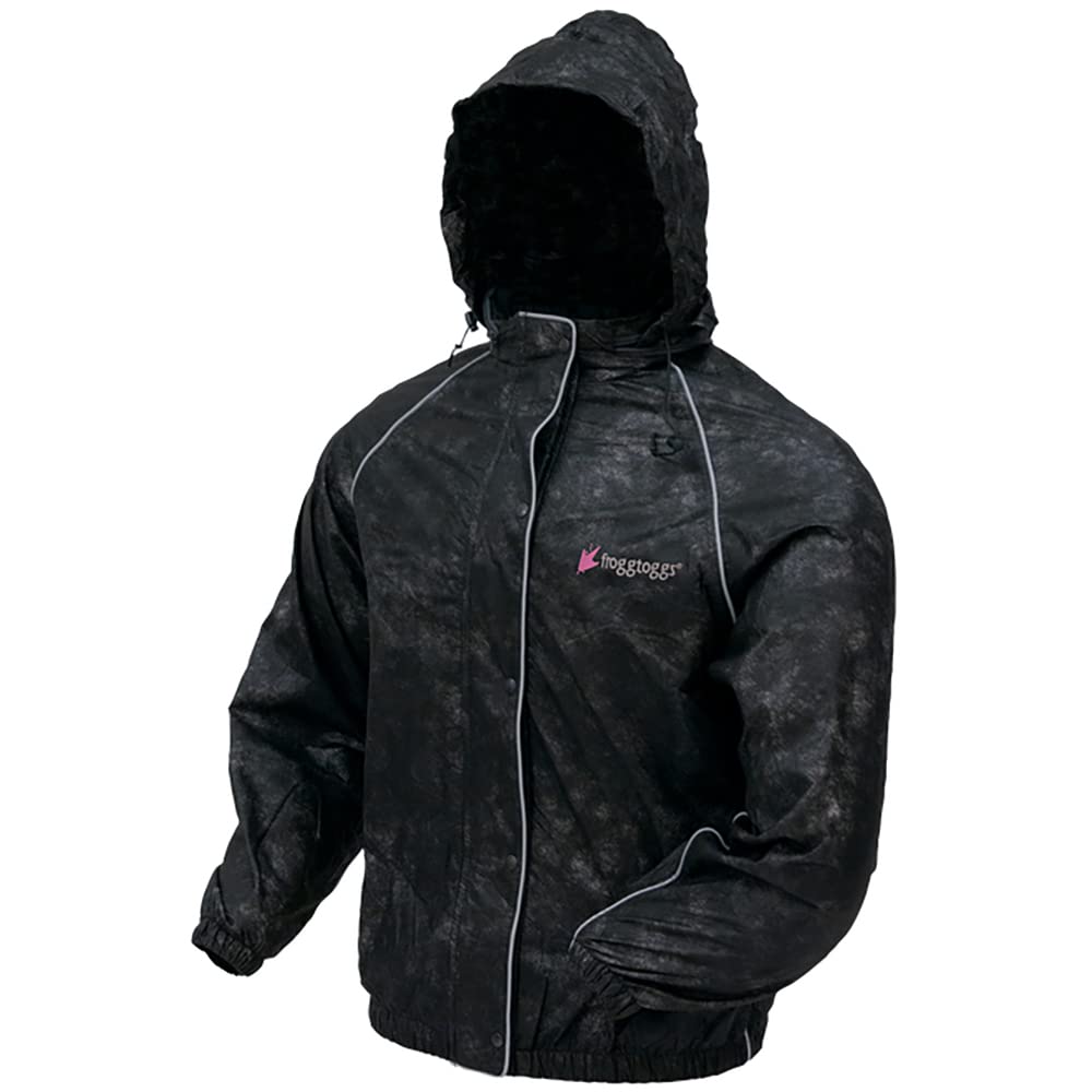 Frogg Toggs Women'S Road Toad Reflective Jacket, Black, Large