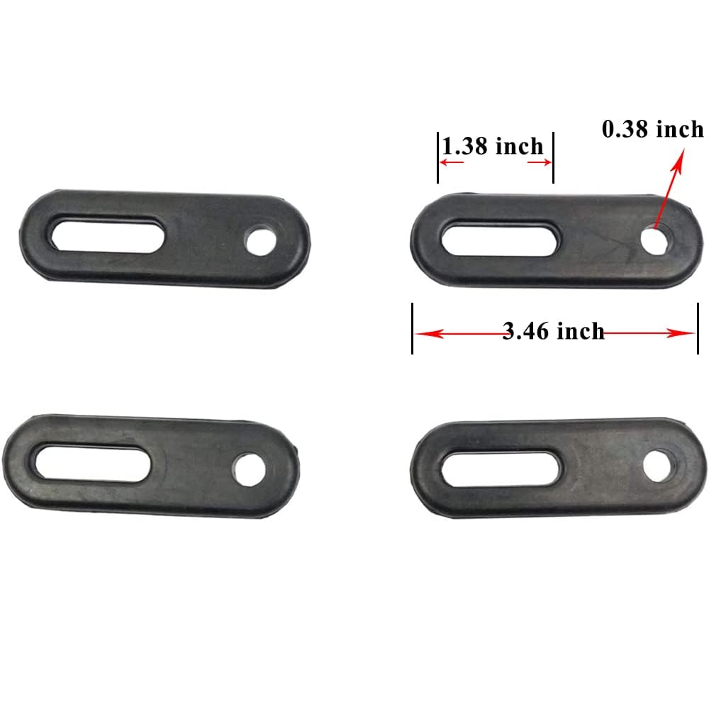 Chikia Hood Straps Door Hinge Rubber Latch Replacement for Yamaha Rhino, Hisun UTV 500 700, Massimo, Black, Model CKHS001B