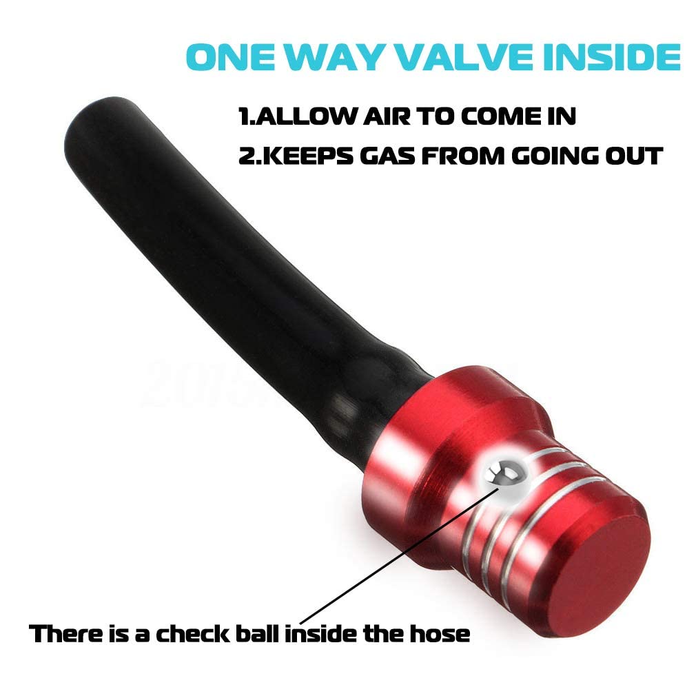 2Pcs Atv Air Vent Hose Gas Fuel Cap Universal Cnc Tank Valve Tube With Check Ball Aluminum Breather For Cr125R Cr250 Cr250R Cr45